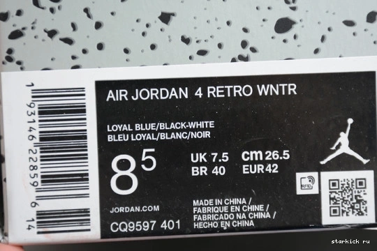CQ9597-401 Black Loyal Air Blue CQ9597-401 Habanero Red WNTR Jordan 4 0203
